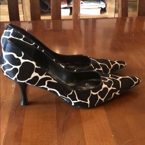 Nine West giraffe print heels.
